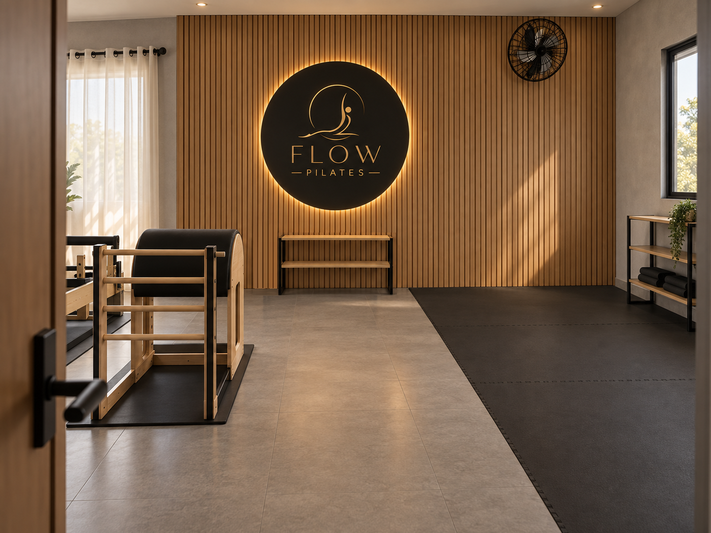 Entrada do estúdio Flow Pilates